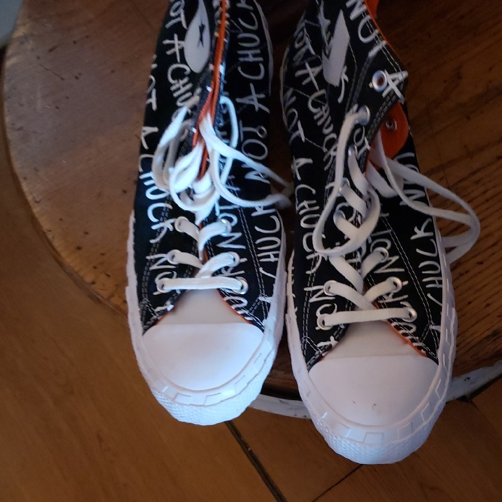 Converse Kids' Black and White Graphic High-Tops
